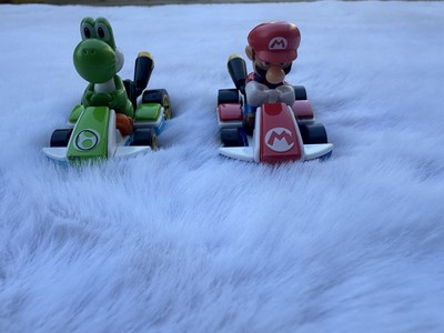 Hot Wheels Mario Kart Mario Green Yoshi Diecast Car Loose 2018 Set Of 2