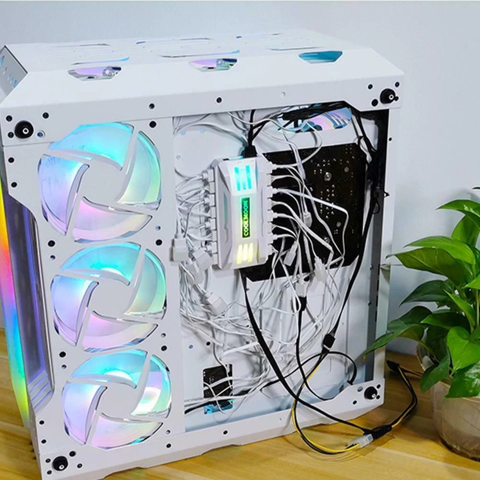 RGB Controller 4Pin PWM 5V 3Pin ARGB Fan Cooler PC Remote Control NEU - Bild 3 von 4