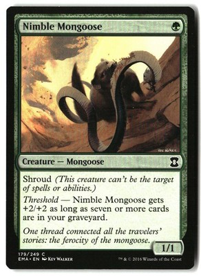 MTG Nimble Mongoose [EMA - 179] LP 5-59