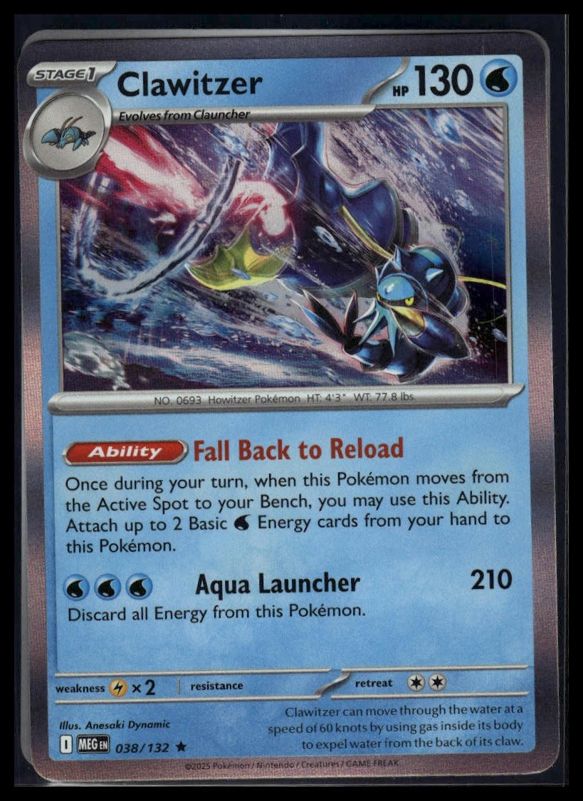 ME01: Mega Evolution #038/132 Clawitzer HOLO