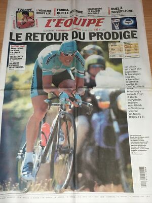 Journal L'Équipe Du 22 Juillet 1998 - Tour De France Pantani Ullrich
