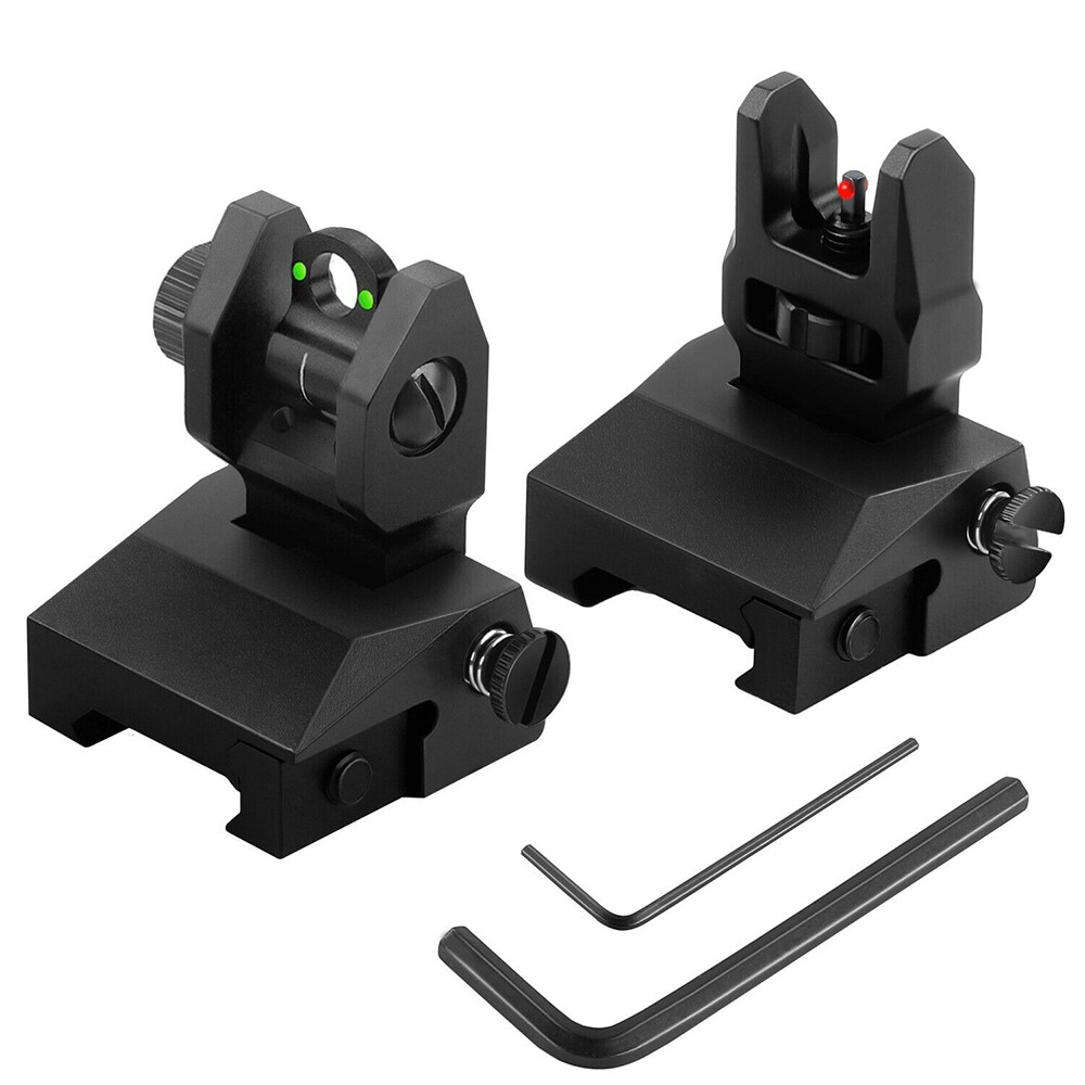 Fiber Optic Flip Up Sight Picatinny Back Sights-img-0