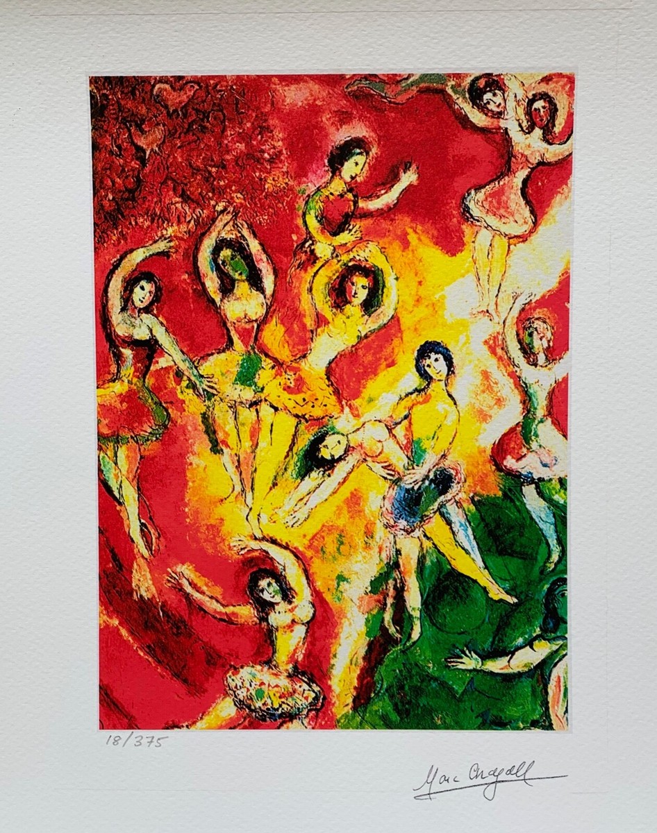 Marc Chagall L'OISEAU DE FEU Limited Edition Facsimile Signed