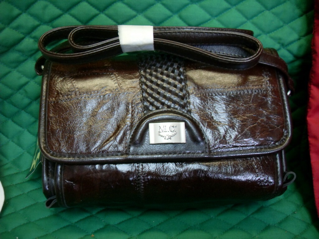 mc leather purse