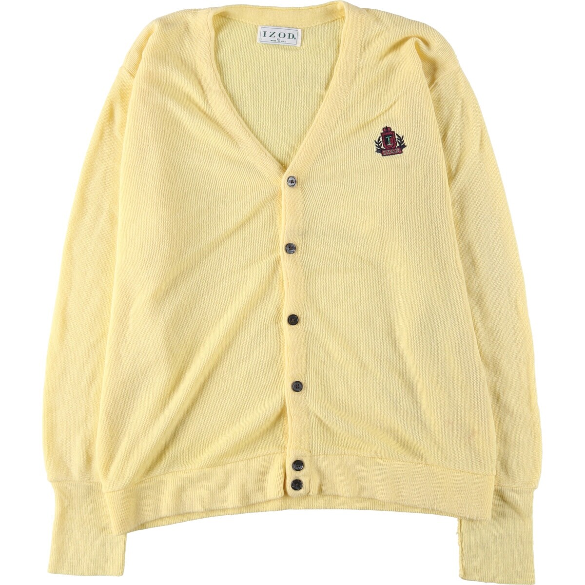トップス 90s us made IZOD 6botann acryl cardigan 90'S IZOD acrylic knit cardigan, made in USA, men's size L