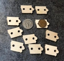 10 Iowa State Wood Buttons