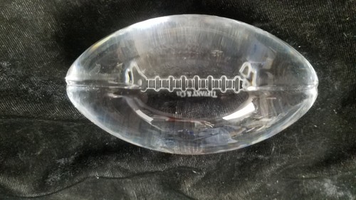 Vidrio de fútbol americano pisapapeles vidrio de cristal de plomo Tiffany & Co. vidrio artístico - Imagen 6 de 6