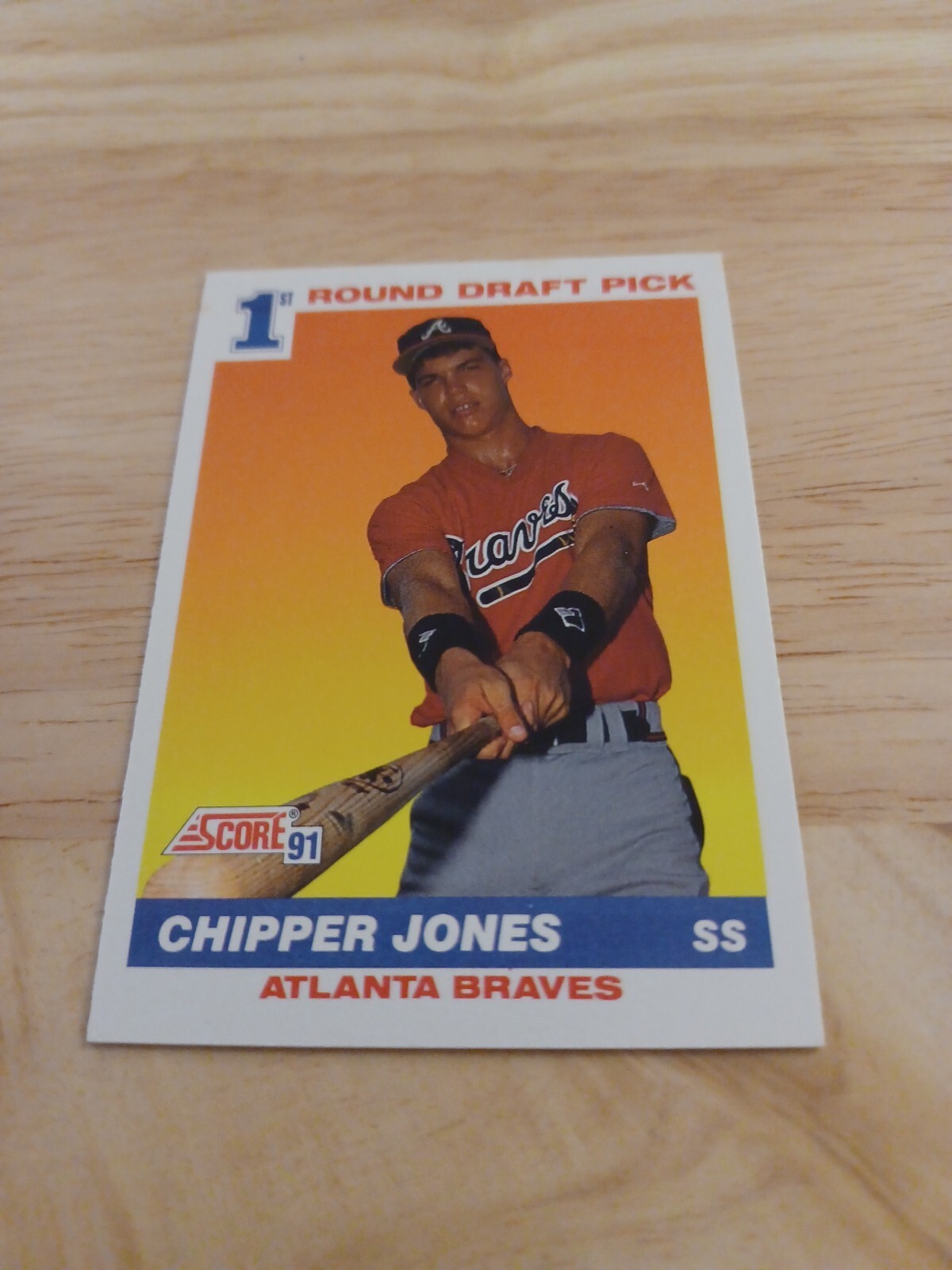 1991 Score CHIPPER JONES RC #671 ROOKIE HOF Atlanta Braves $$$