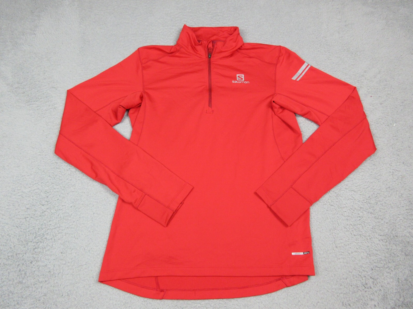 Salomon Maglione Donna Piccolo Pullover Rosso Leggero Cerniera Outdoor Donna