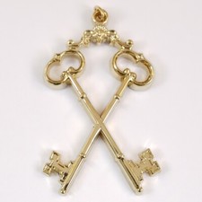 Masonic Collar Jewel Treasurer Keys Gold Free...