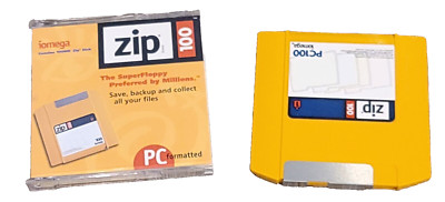 Iomega Zip Disk PC100 IBM Single Diskette 100MB Storage Capacity w Original Case