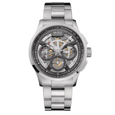 New Mido Multifort Skeleton 43mm Steel Men's Watch M0386621106000