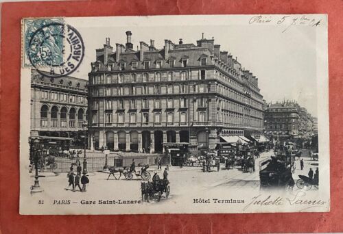 CPA 75 PARIS - Gare Saint-Lazare - Hôtel Terminus (1901) - Afbeelding 1 van 2