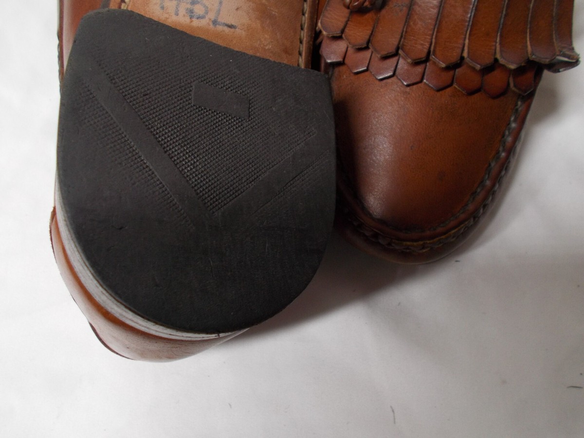 Allen Edmonds Shoes Mens 10.5 Woodstock Penny Loafers Leather Kiltie Braided Tie ALLEN EDMONDS BRAIDED WOODSTOCK KILTIE TIE BROWN LEATHER  main image 2