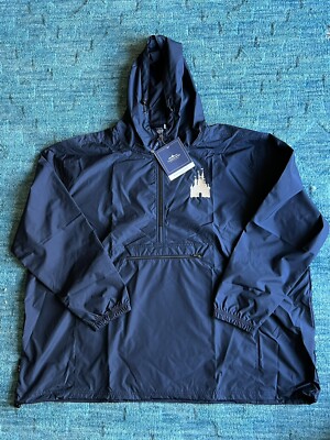 Disney Rain Jacket Pack N Go Pullover Hooded Poncho Charles River Apparel Sz 5XL
