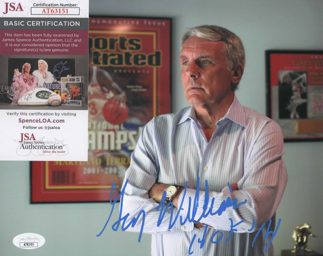 Gary Williams Autographed Signed Maryland Terrapins 8x10 Photo w/ JSA COA #AT63151 