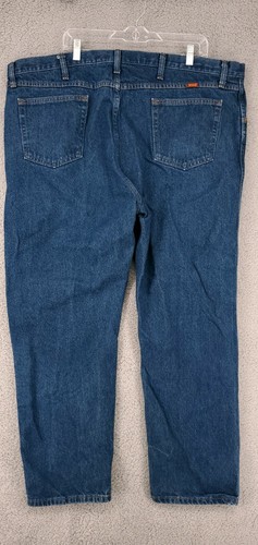 Wrangler Mens 46x30 Regular Fit Straight Leg Western Cowboy Denim Blue Jeans - Picture 7 of 10