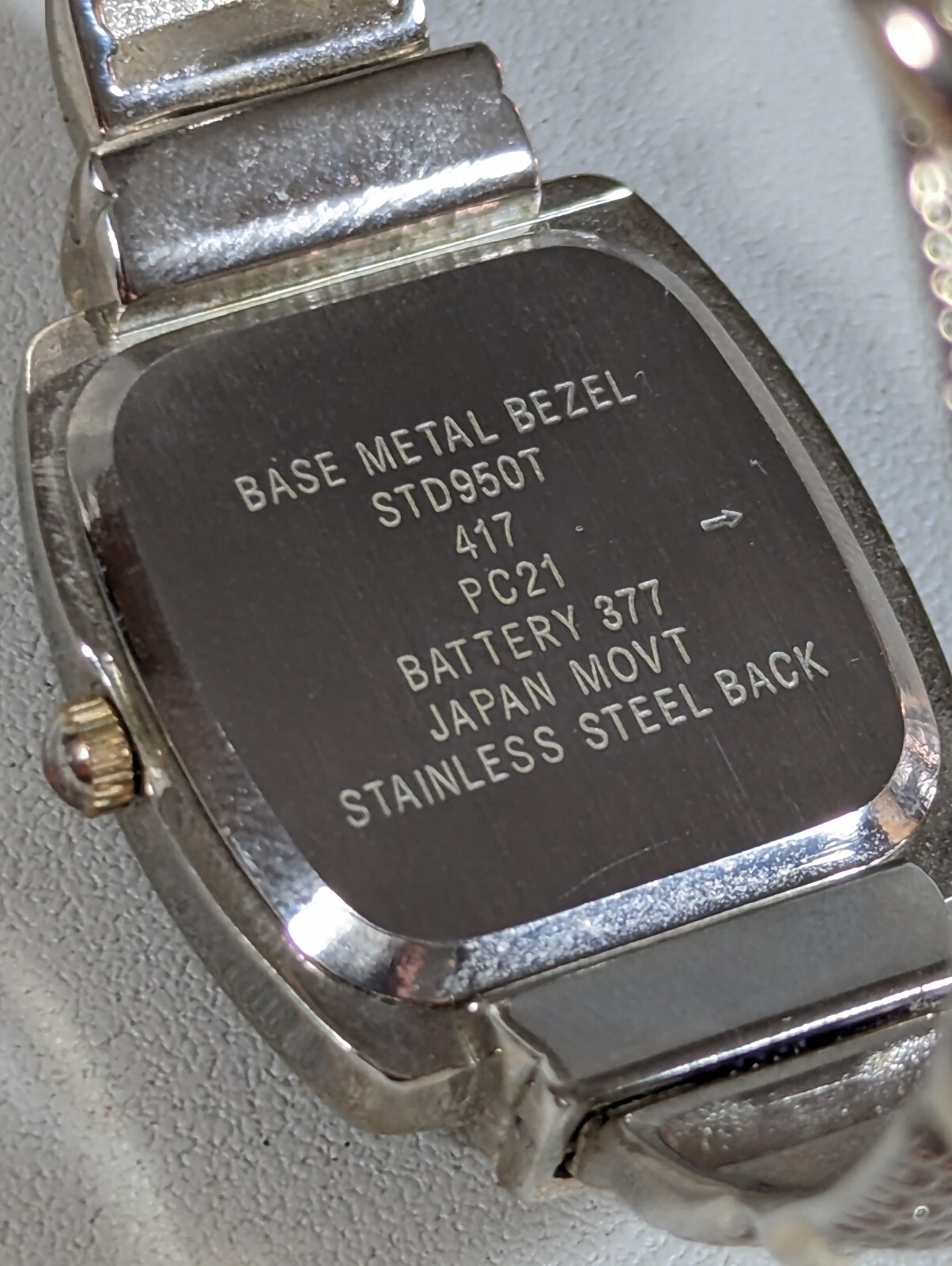 Studio Silver Tone Dial Rectangle Case Hinge Brac… - image 5