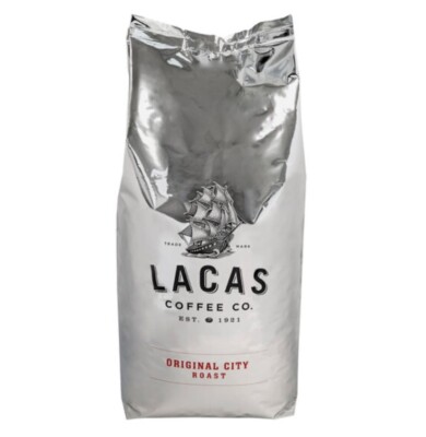 Lacas Coffee  Original City Roast Whole Bean 5 lbs. Fresh Roasted