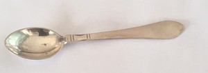 Georg Jensen: Sterling Silver Demitasse Spoon , Continental Pat. c1928 4 1/4ins