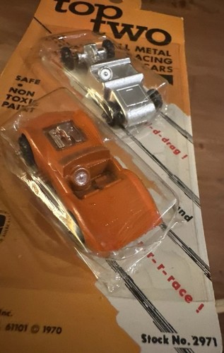 Rare Midgetoy 1970 Top Two Pack Original Vintage Die Cast Metal Race Car Toys - Picture 10 of 11