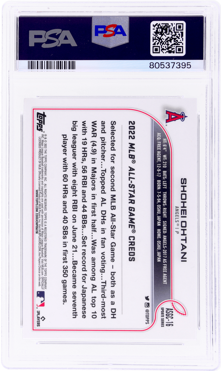 2022 Topps Chrome Update Shohei Ohtani '22 All Star Game