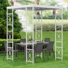 Large Garden Gazebo Trellis Arbor Climbing Square Wedding Chuppah Removable Roof
