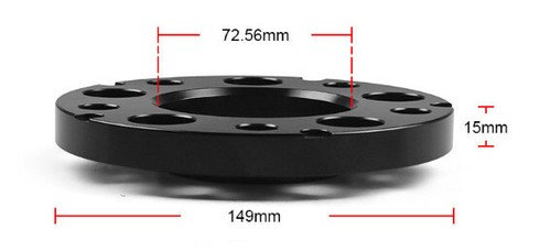 4* 15mm 5x120 72.56mm Hub Centric Wheel Spacers & 20Pcs Cone bolt W/sleeve Blue - Picture 2 of 11