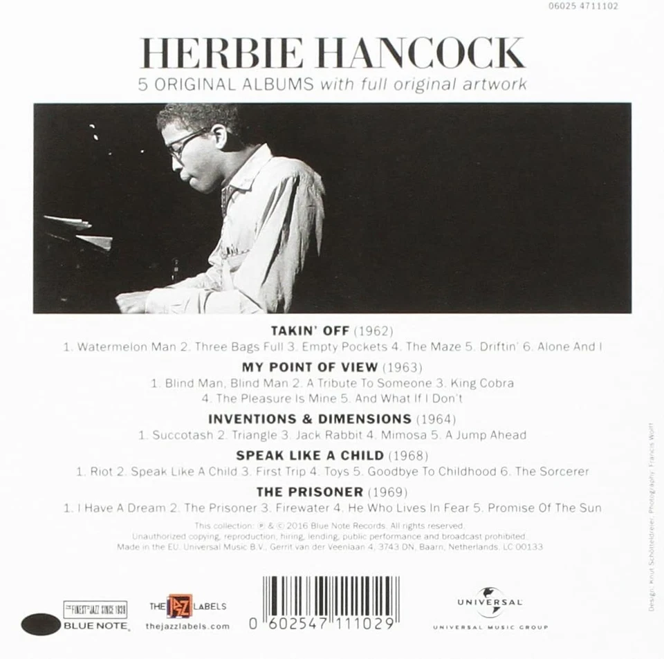 Herbie Hancock 5 Original Albums 5-CD NEW SEALED Takin' Off/My Point Of View+ - Image 2 of 4