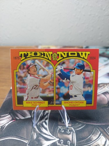 2024 Topps Heritage Then And Now Mike Schmidt Shohei Ohtani #TAN-2 Dodgers