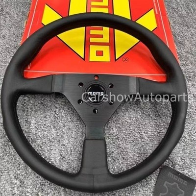 MOMO Montecarlo Steering Wheel 350 mm - Black Leather/Black Stitch/Black Spokes (MCL35BK1B