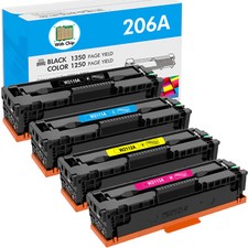 206A W2110A 4PK Toner For 206A W2110A 206X W2110X MFP M283fdw Pro M255 M282
