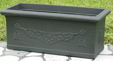 Vaso Vasca Cassone Fioriera Decorata in Resina  60/70/80/90/100/105 CM giardino