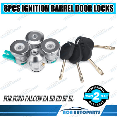 8Pcs Car Rear Door Boot Ignition Lock Keys for Ford Falcon EA EB ED EF ...