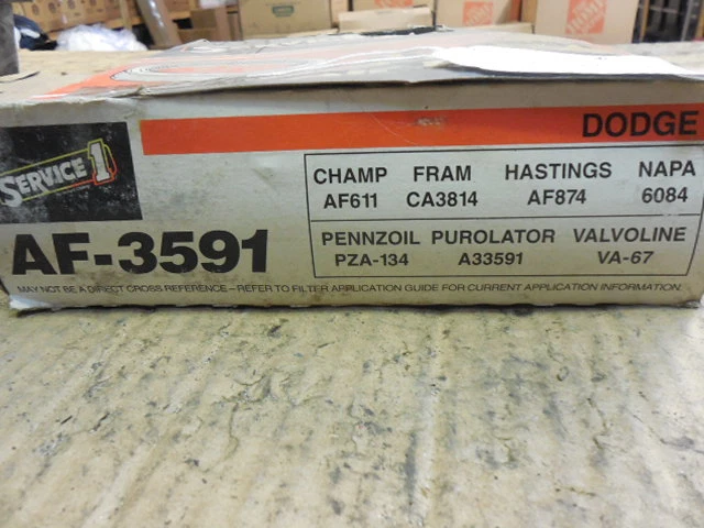 1986-95 Fits Chrysler Service Champ Air Filter AF-3591 F627 - Image 2 of 3