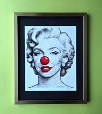   AIDAN FLUX | Hand Signed Original Print Framed LtdEd of 69 COA Marilyn Monroe