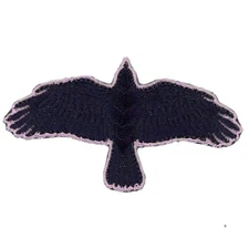 Flying Crow Norse Patch – Viking Raven Embroidery Patches – Iron-On Sew-On