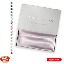 SUNDAYSILKS  Silk Pillow Cases | 100% Mulberry Silk Pillowcase with Zipper, A...