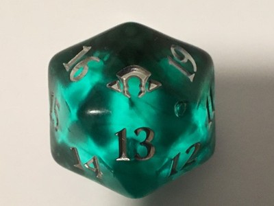 Magic The Gathering Modern Horizons 3 Oversized Green Transparent Spindown D20