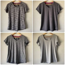 Set of 4 RBX Performance Active Tee Shirts Women’s L Casual Workout Outdoors