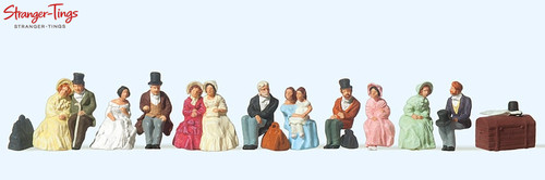 Preiser Pasajeros Sentados 1847 (13) Exclusivo Conjunto de Figuras Escala 1:87 HO | Condition: New