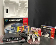 Nintendo 64 Console N64 Complete in Box W/Extra Controller + Game CIB TESTED