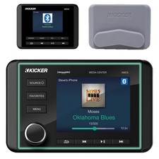 Kicker USB/AUX LCD Receiver, Digital Remote Control Accessory Commander Remote