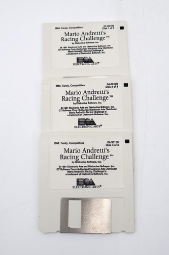 Vintage EA Electronic Arts MARIO ANDRETTI'S RACING CHALLENGE 3.5" HD Disks - Picture 7 of 9