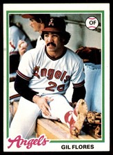 1978 Topps #268 Gil Flores Rookie California Angels RC Card. rookie card picture