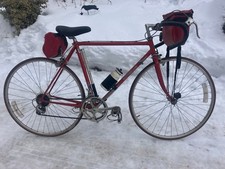 MOTOBECANE GRAND SPRINT 13 MILES ORIGINAL PEARL RED RARE COLOR VINTAGE BAGS ETC.