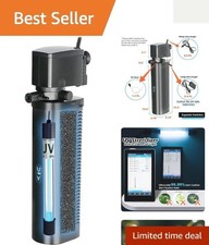 600GPH Aquarium Filter UV Light for 100-500 Gallon Tanks - Crystal Clear Water