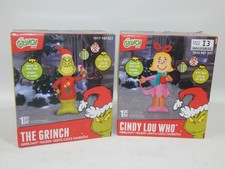 New Set of 2 Gemmy Dr Seuss The Grinch  Cindy Lou Who Airblown Inflatable 4ft