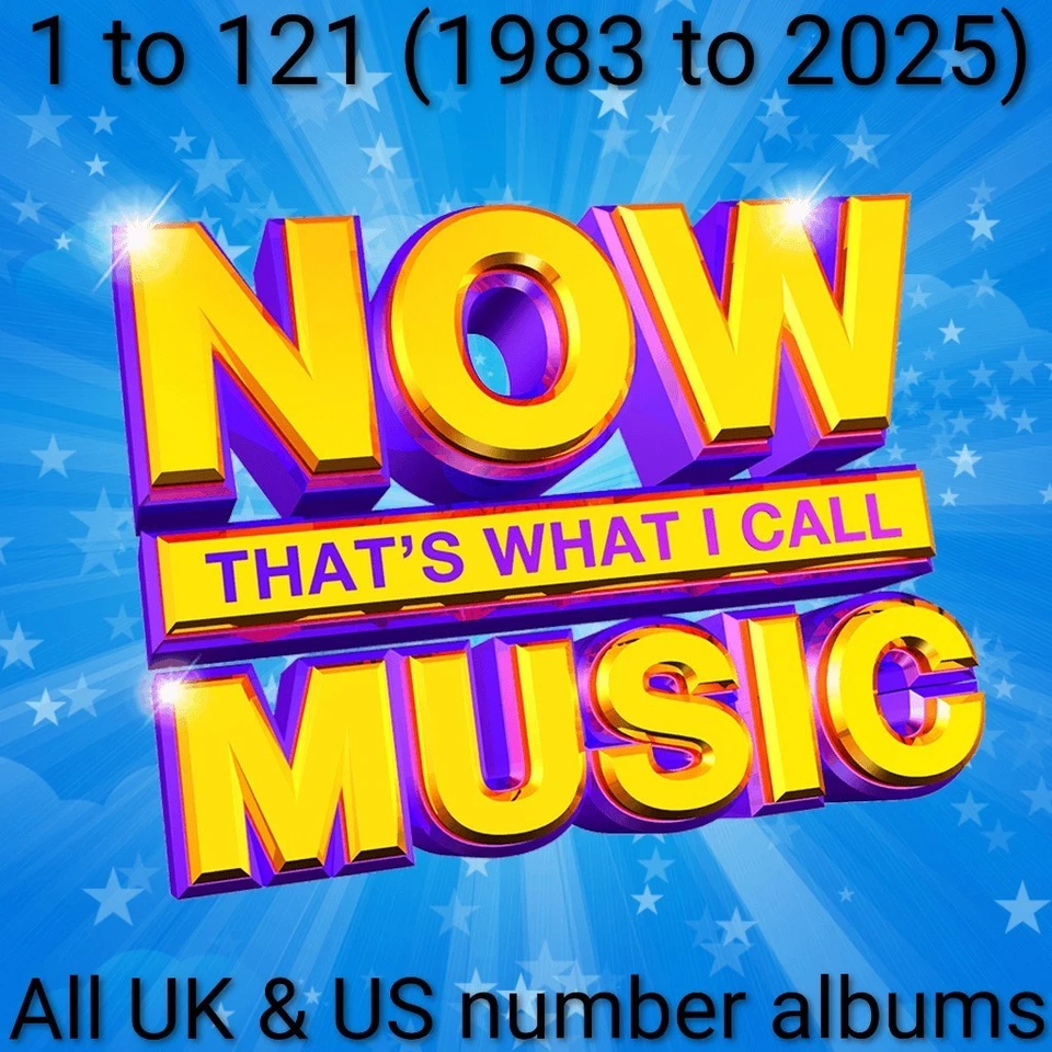 Now That's What I Call Music! 1-121 ALL ALBUMS 1983-2025 + tons more see listing