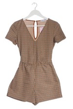 ZARA TRAFALUC Tuta corta Donna Pantalone Taglia IT 40 cognac-nero-grigio chiaro